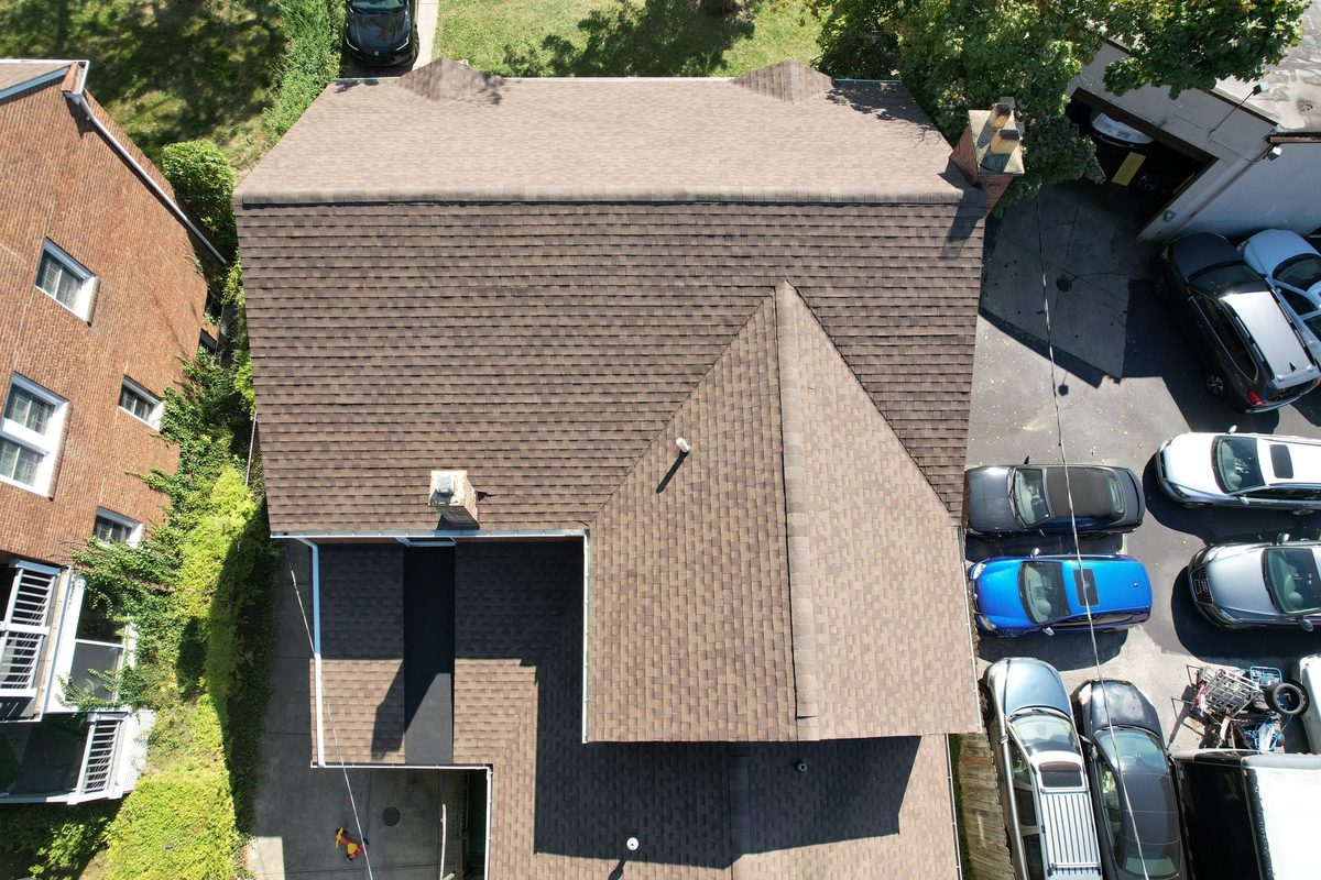 Brown asphalt shingle roof replacement in Cleveland Ohio