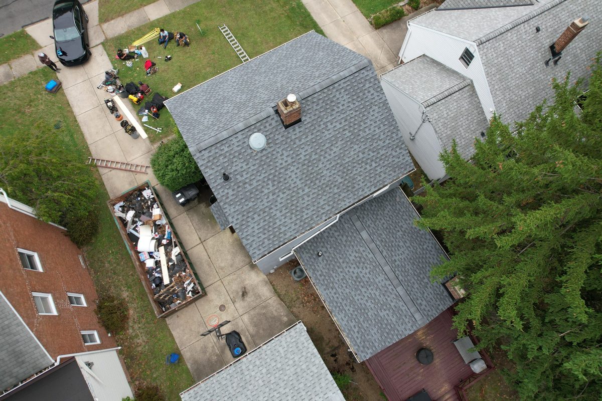 Roof Replacement in Progress Northeast Ohio | Atlas Roofing