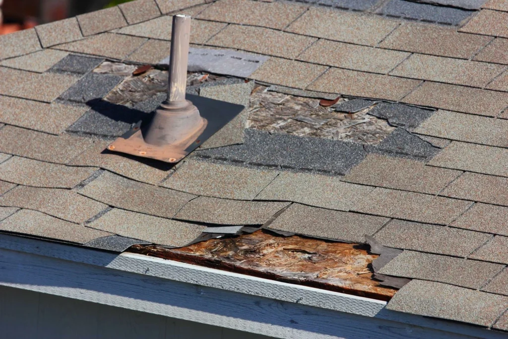 Cracked Roofing Material